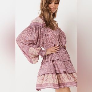 Spell Dahlia RaRa Mini & blouse set in Mulberry